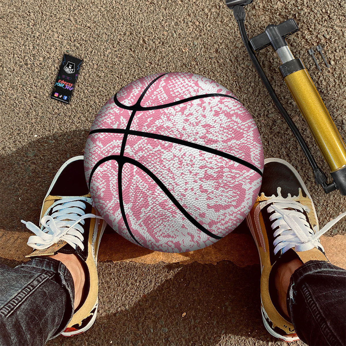 Python Snakeskin Pink Print Basketball-grizzshop