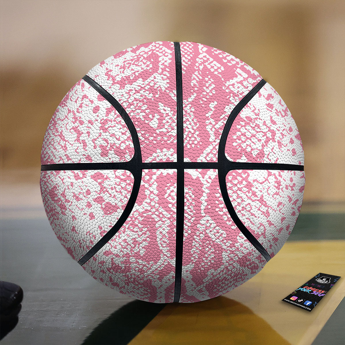 Python Snakeskin Pink Print Basketball-grizzshop