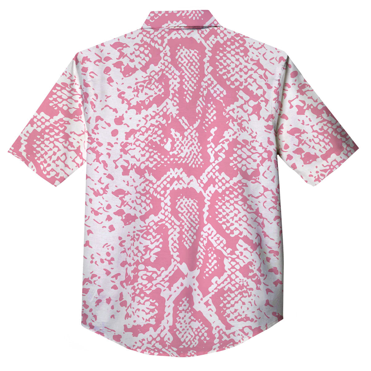 Python Snakeskin Pink Print Button Up Shirt-grizzshop