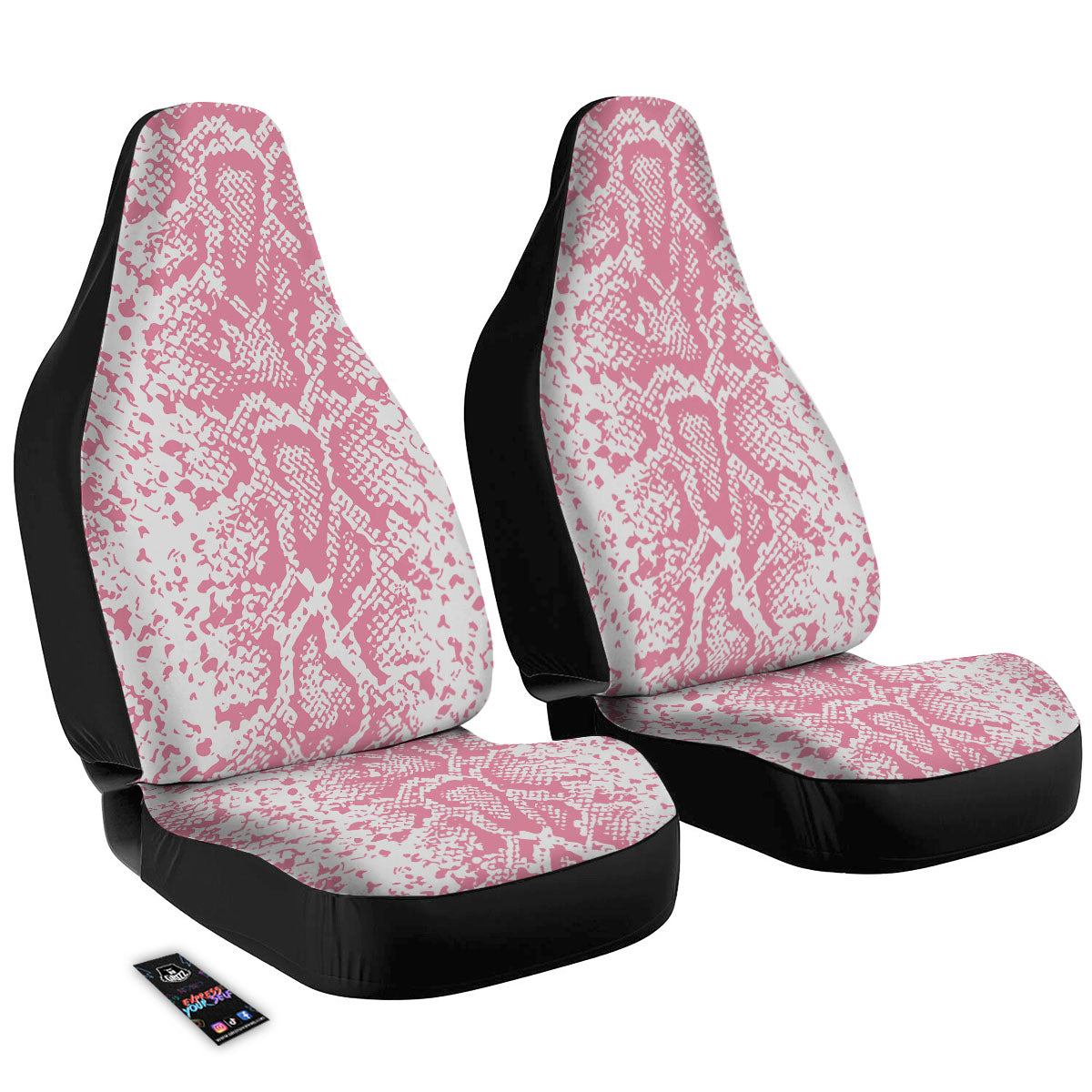 Python Snakeskin Pink Print Car Seat Covers-grizzshop