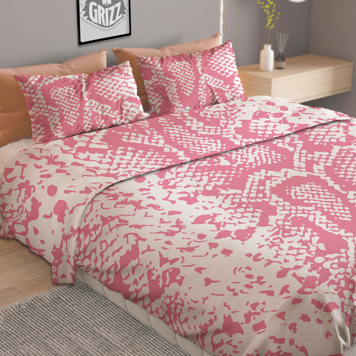 Psychedelic Watercolor Print Pattern Duvet Cover Bedding Set