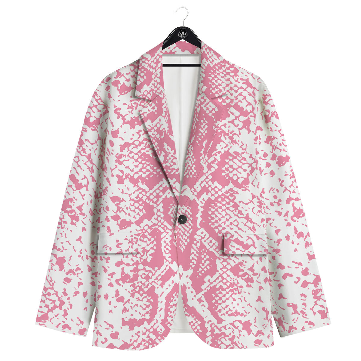 Python Snakeskin Pink Print Men's Sport Coat-grizzshop