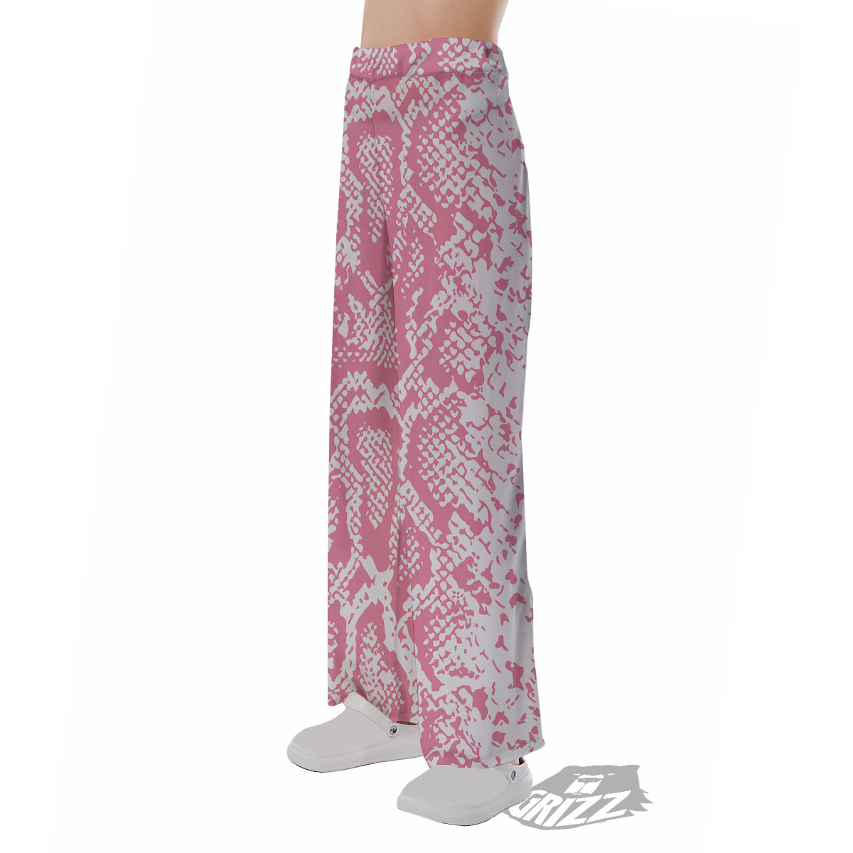 Python Snakeskin Pink Print Pajama Pants-grizzshop