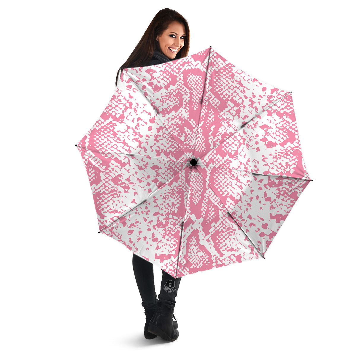 Python Snakeskin Pink Print Umbrella-grizzshop