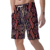 Python Snakeskin Print Men's Shorts-grizzshop