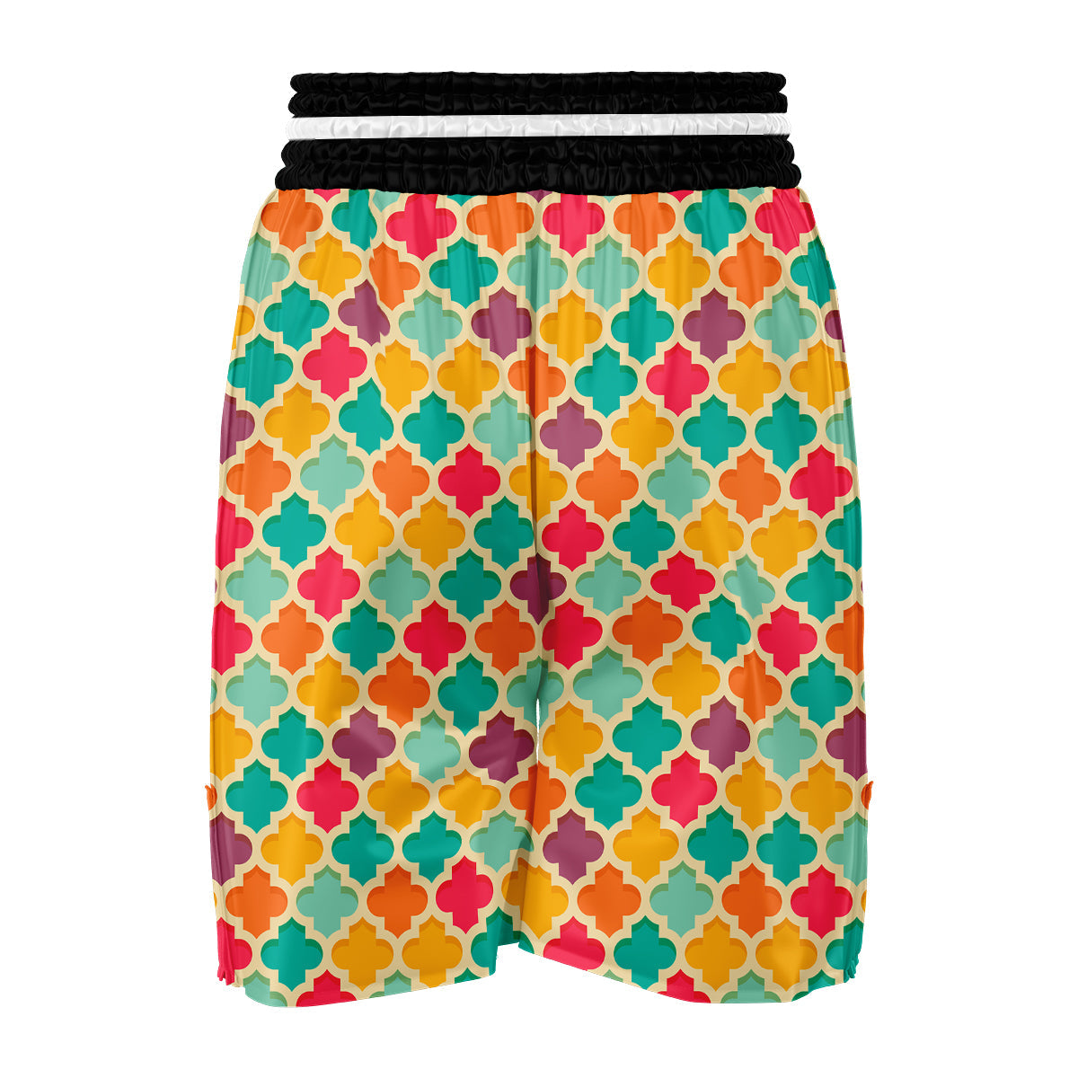Quatrefoil Vintagecolor Print Pattern Boxing Shorts-grizzshop