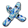 Quatrefoil Watercolor Blue Print Pattern Muay Thai Shin Guards-grizzshop