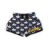 Queen Floral Swan Pattern Print Muay Thai Boxing Shorts-grizzshop