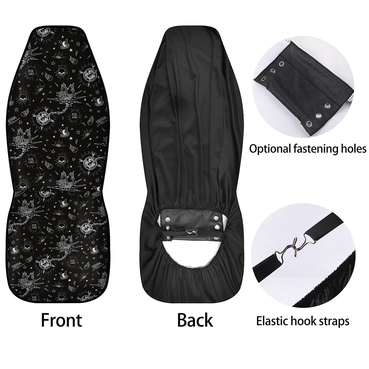 Quote Motorcycle Print Pattern Car Seat Covers-grizzshop