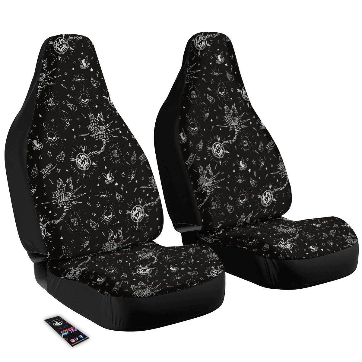 Quote Motorcycle Print Pattern Car Seat Covers-grizzshop