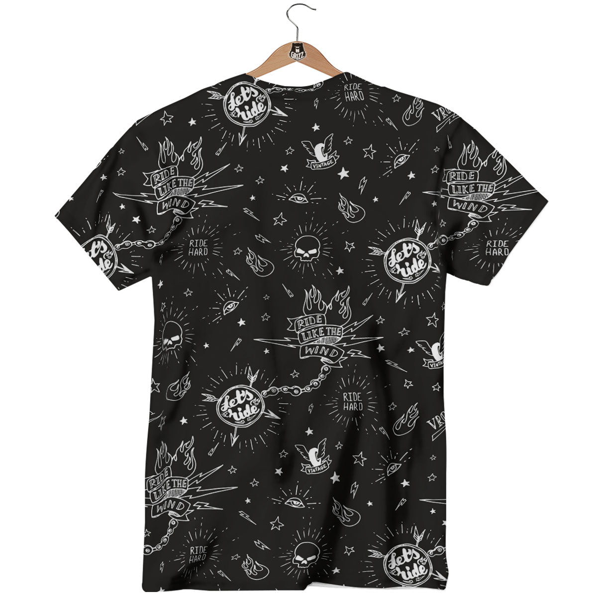 Quote Motorcycle Print Pattern T-Shirt-grizzshop