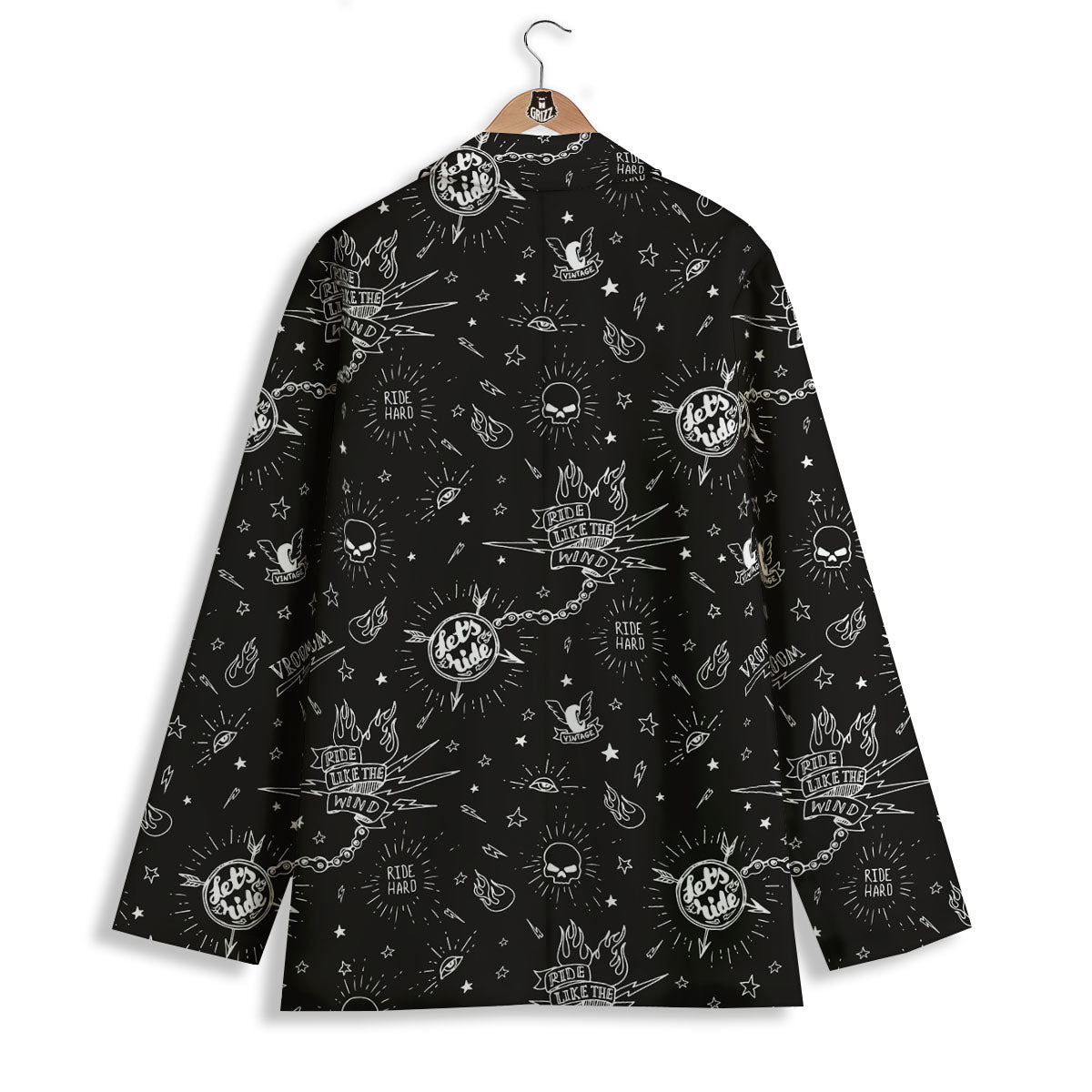 Quote Motorcycle Print Pattern Women's Blazer-grizzshop
