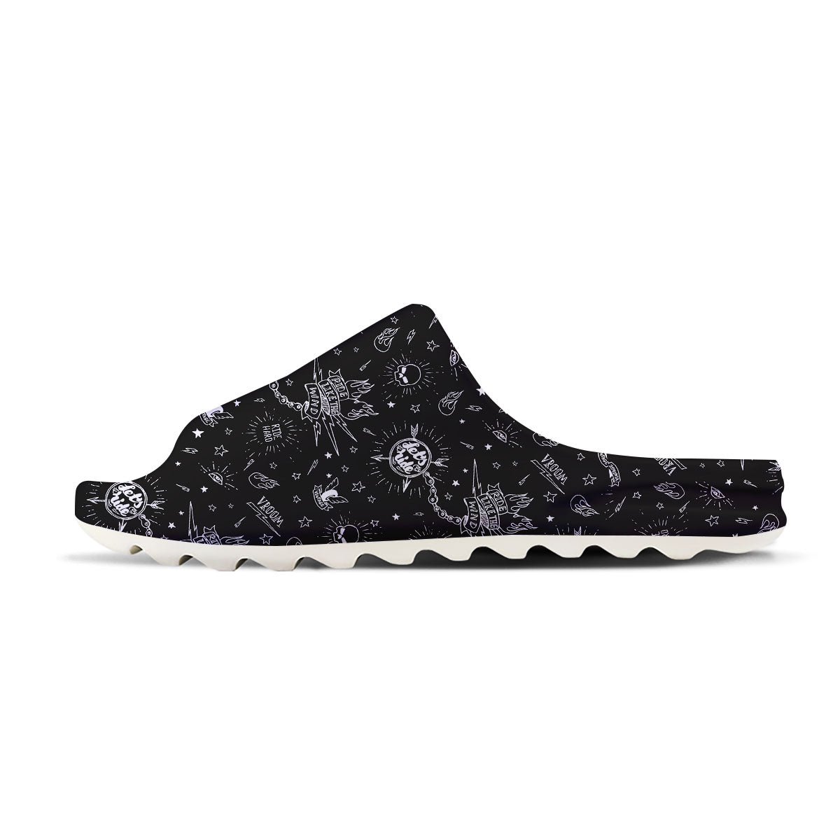 Quote Motorcycle Print Pattern Sandals-grizzshop
