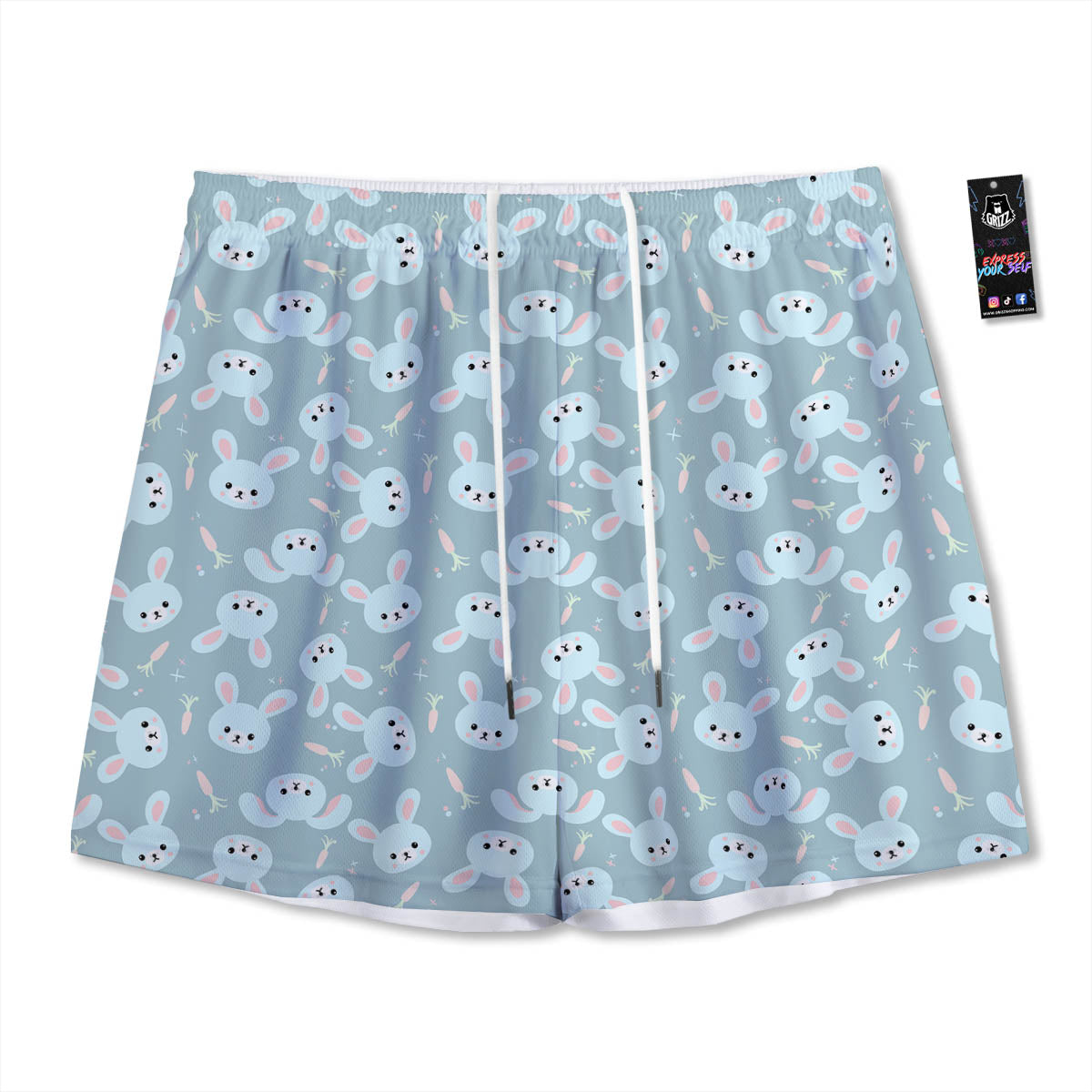 Polar Bear Cute Print Pattern Mesh Shorts