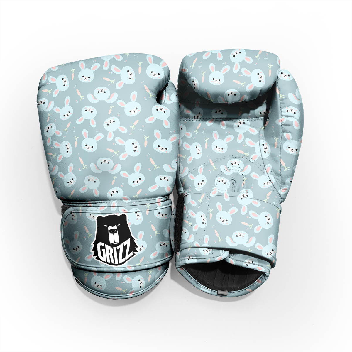 Rabbit And Carrot Print Pattern Pro Boxing Glove