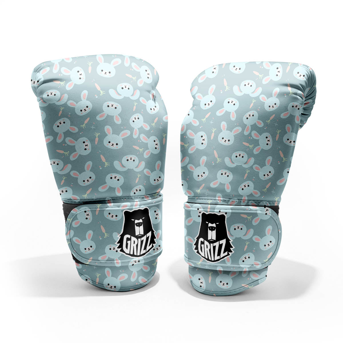 Rabbit And Carrot Print Pattern Pro Boxing Glove