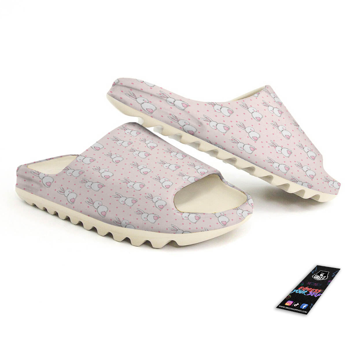 Rabbit Cartoon Print Pattern Sandals-grizzshop