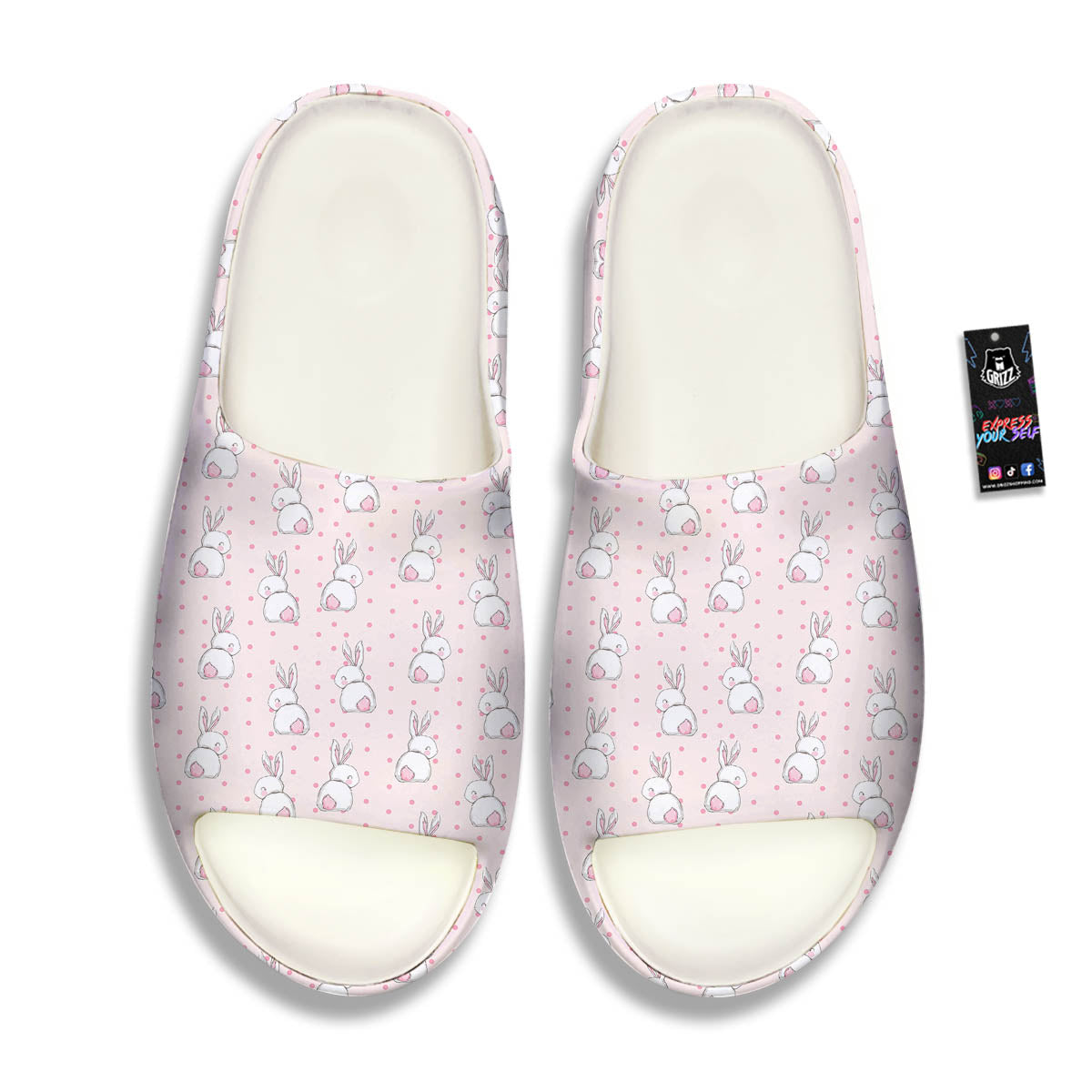 Rabbit Cartoon Print Pattern Sandals-grizzshop