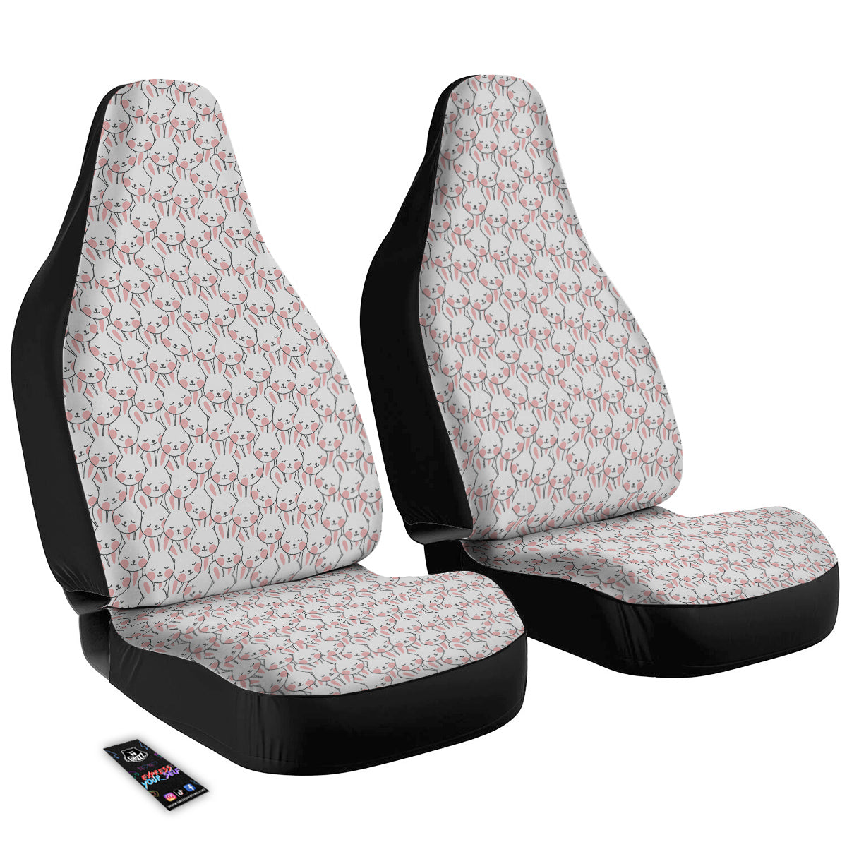 Rabbit Cute Print Pattern Car Seat Covers-grizzshop