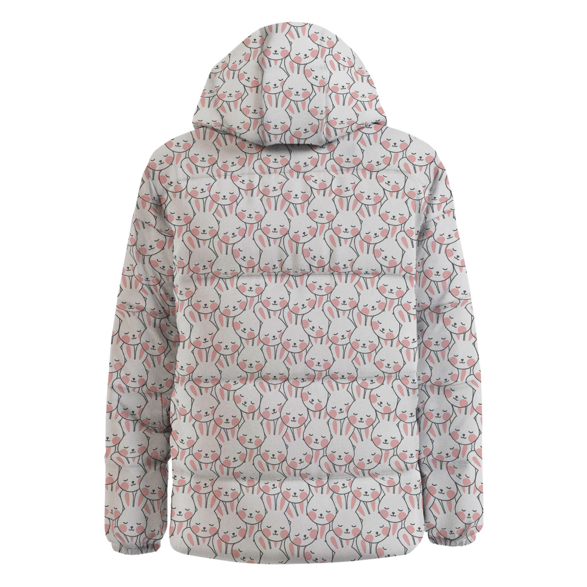 Rabbit Cute Print Pattern Down Jacket-grizzshop