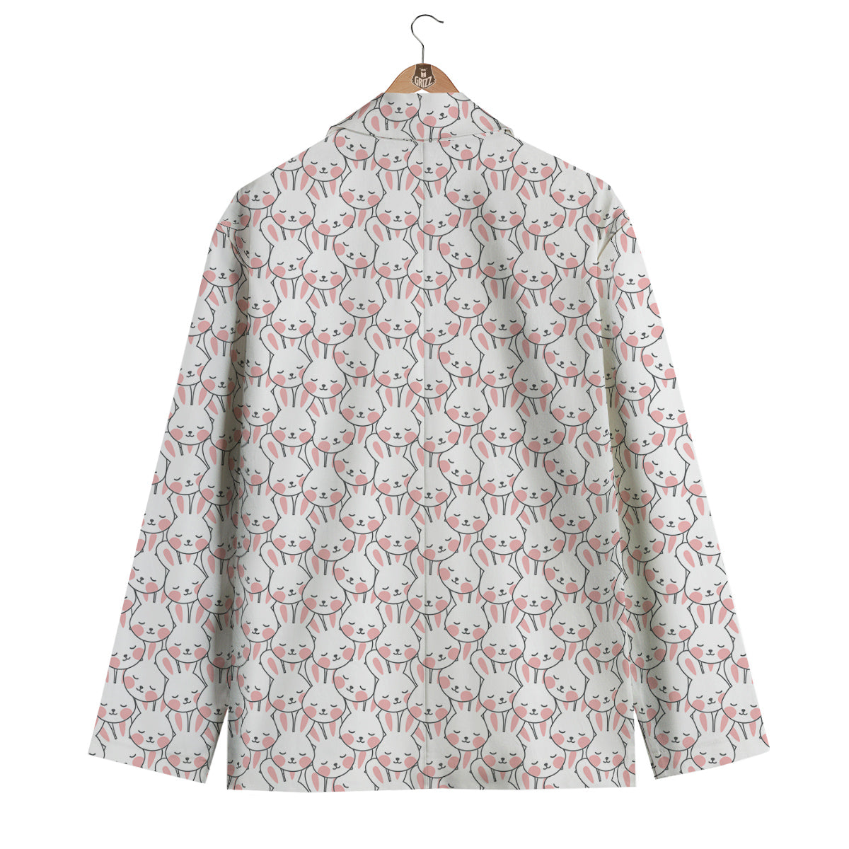 Rabbit Cute Print Pattern Men's Blazer-grizzshop