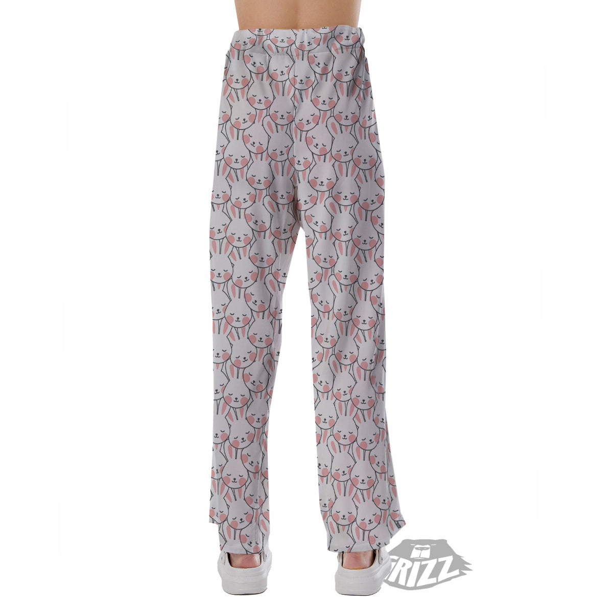 Rabbit Cute Print Pattern Pajama Pants-grizzshop