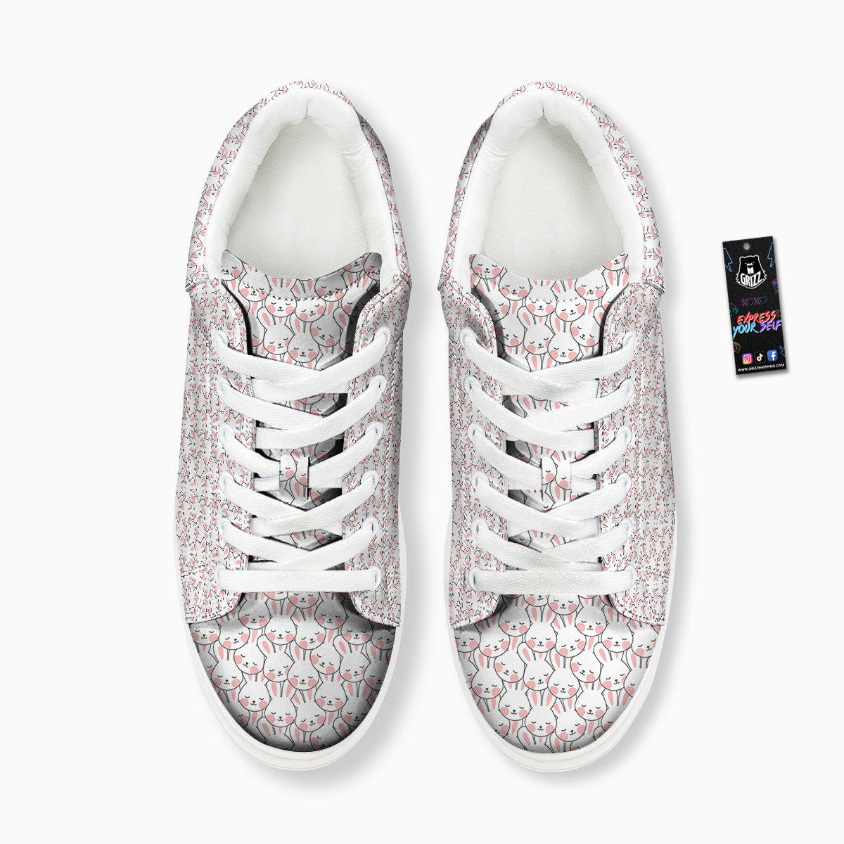 Rabbit Cute Print Pattern Platform Shoes-grizzshop