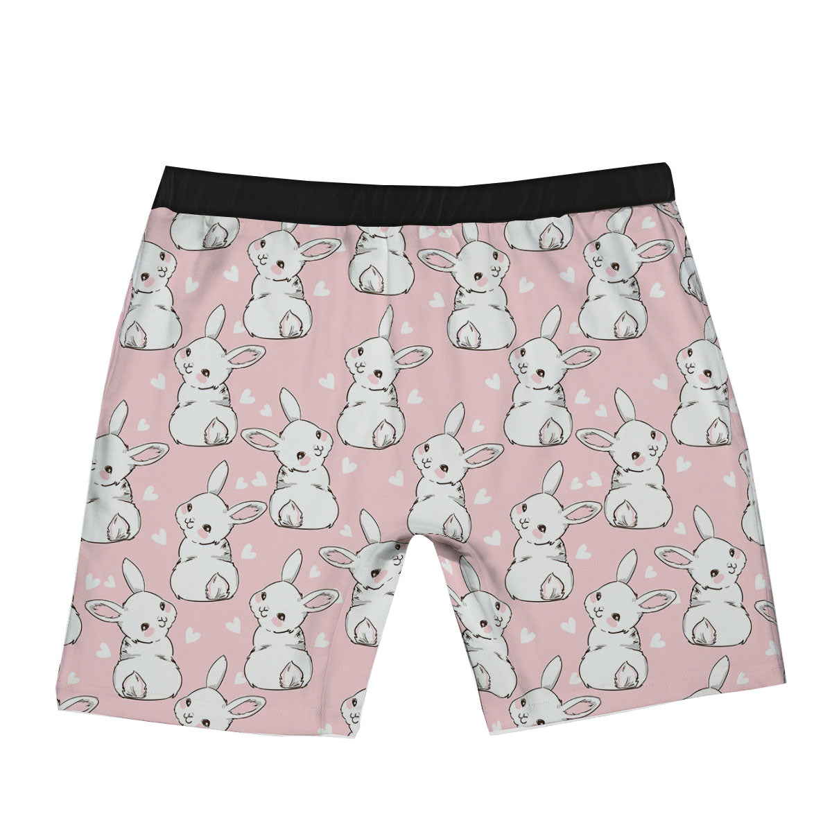 Rabbit Pink Print Pattern Boxer Briefs-grizzshop