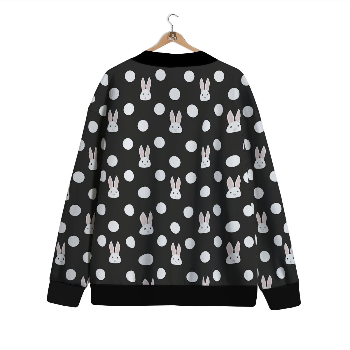 Rabbit Polka Dot Print Pattern Cardigan-grizzshop