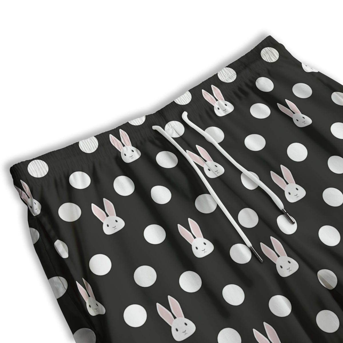 Rabbit Polka Dot Print Pattern Men's Athletic Shorts