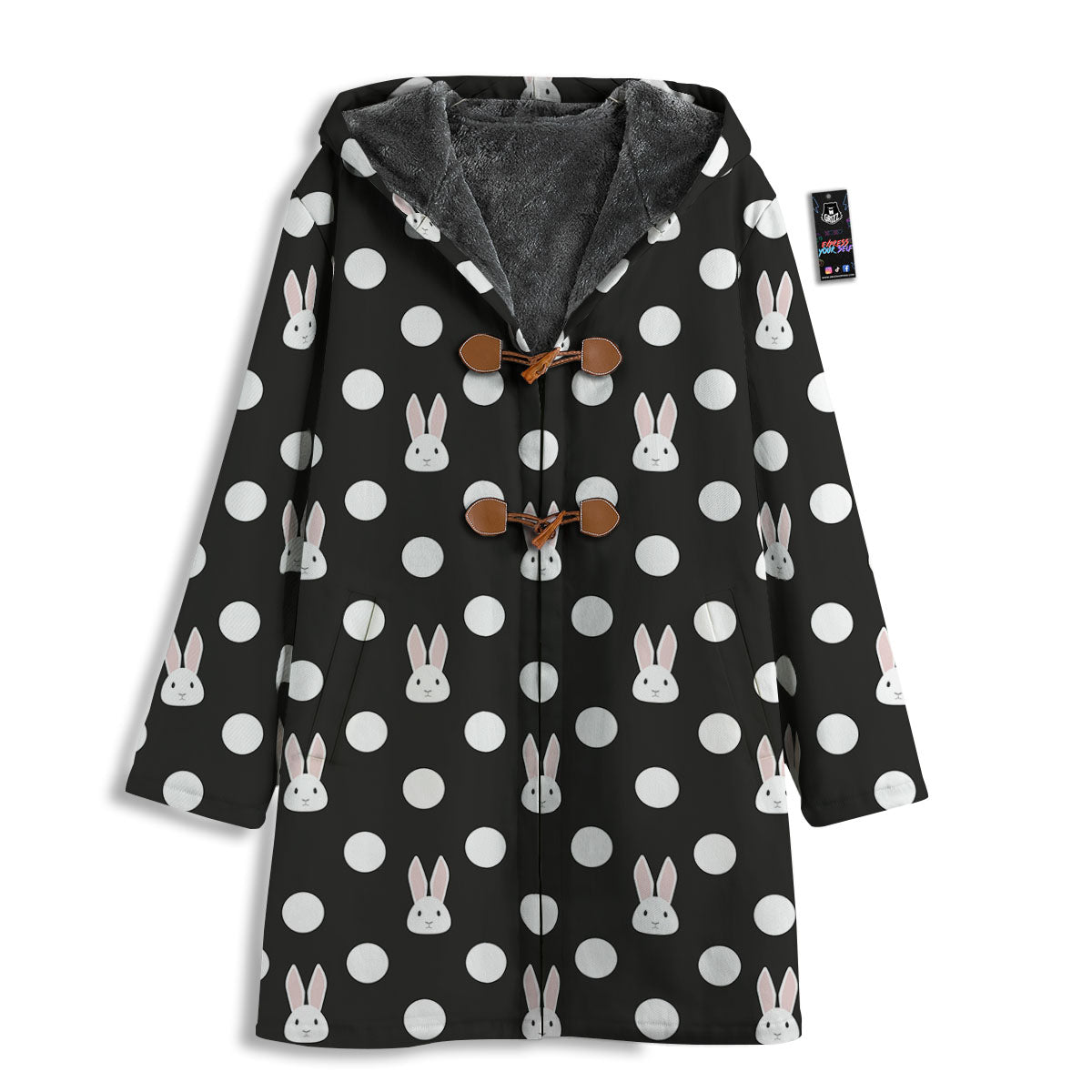 Rabbit Polka Dot Print Pattern Men's Windbreaker Jacket-grizzshop