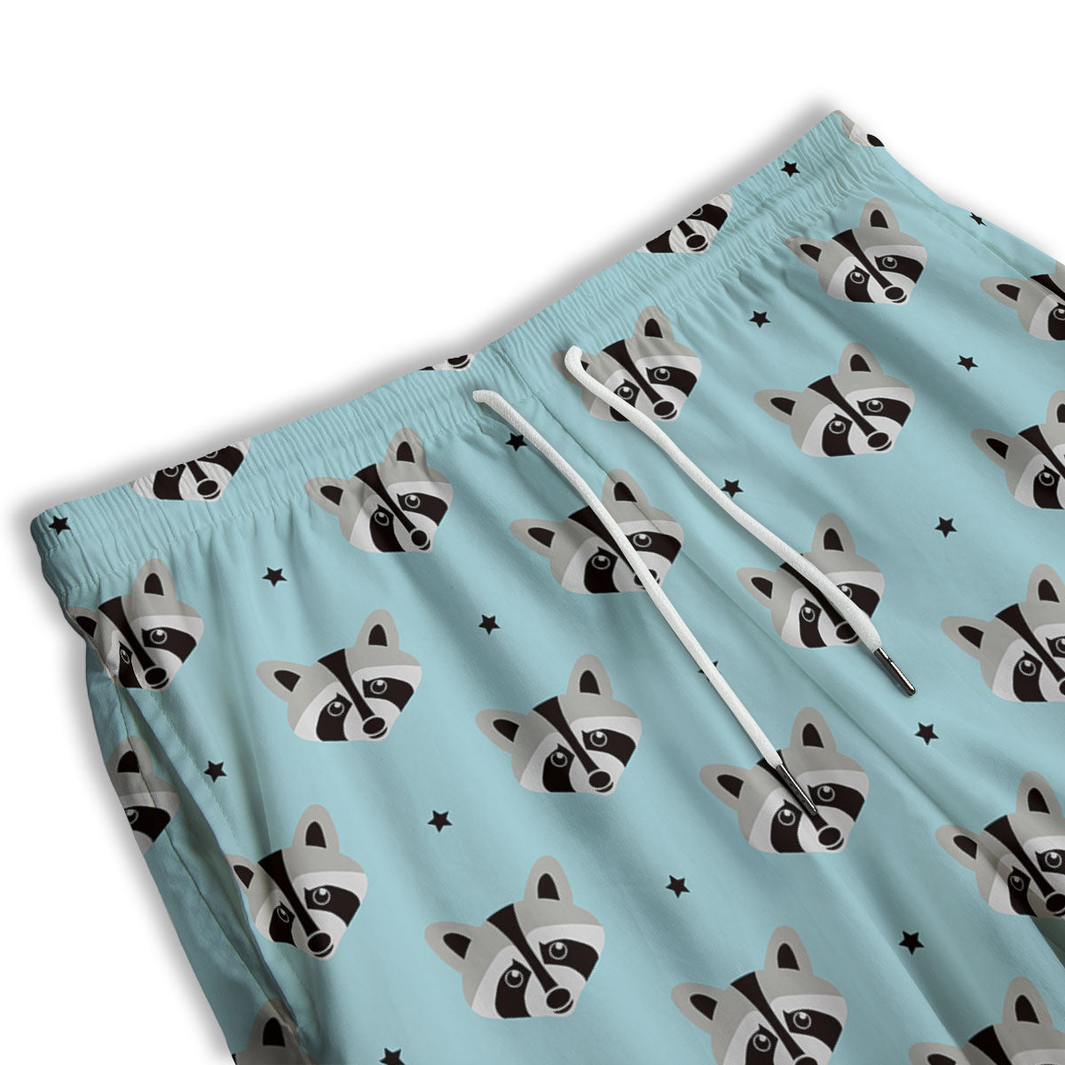 Raccoon Cartoon Print Pattern Men's Athletic Shorts