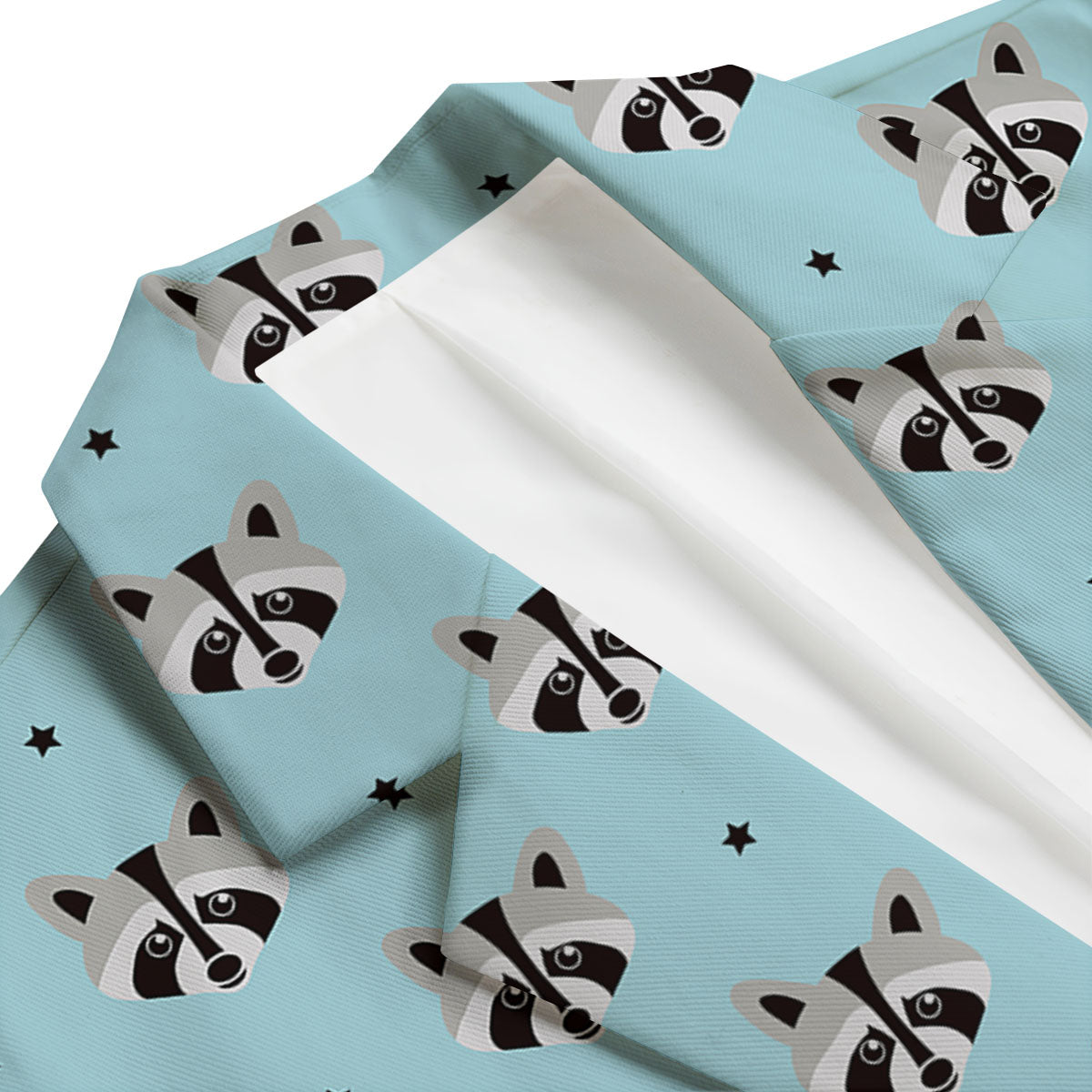 Raccoon Cartoon Print Pattern Men's Blazer-grizzshop