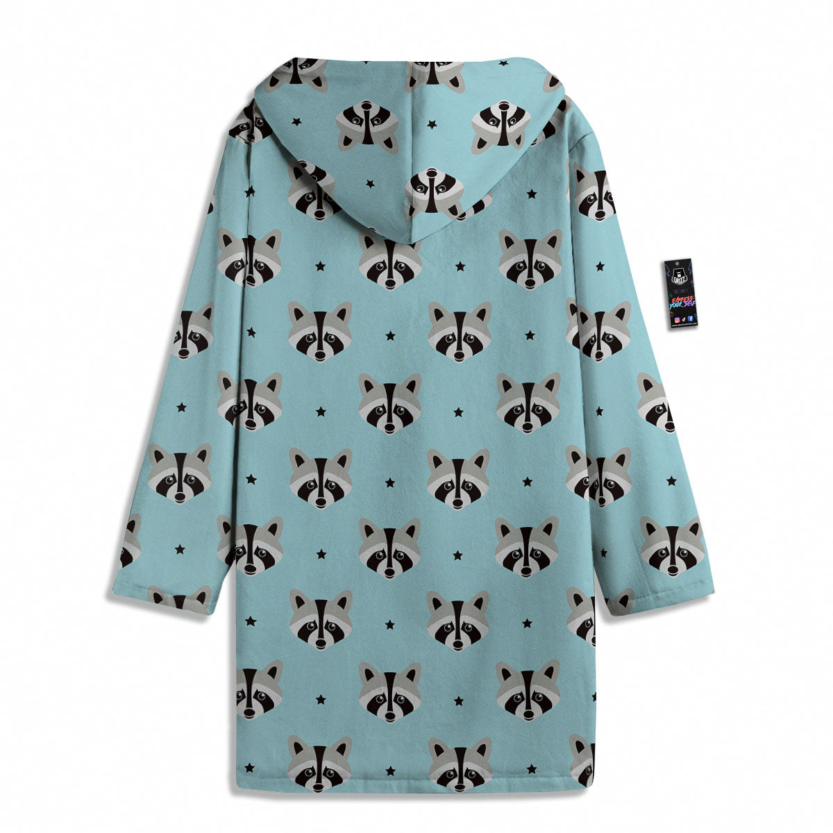 Raccoon Cartoon Print Pattern Men's Windbreaker Jacket-grizzshop