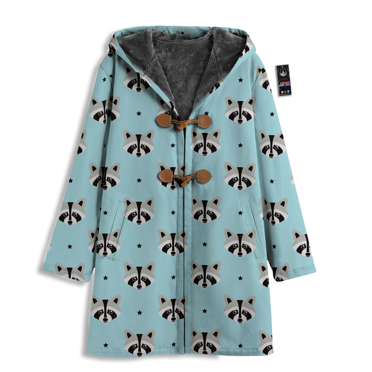 Raccoon Cartoon Print Pattern Men's Windbreaker Jacket-grizzshop