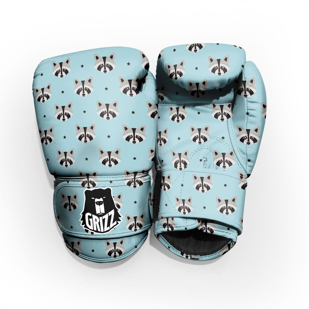 Raccoon Cartoon Print Pattern Pro Boxing Glove