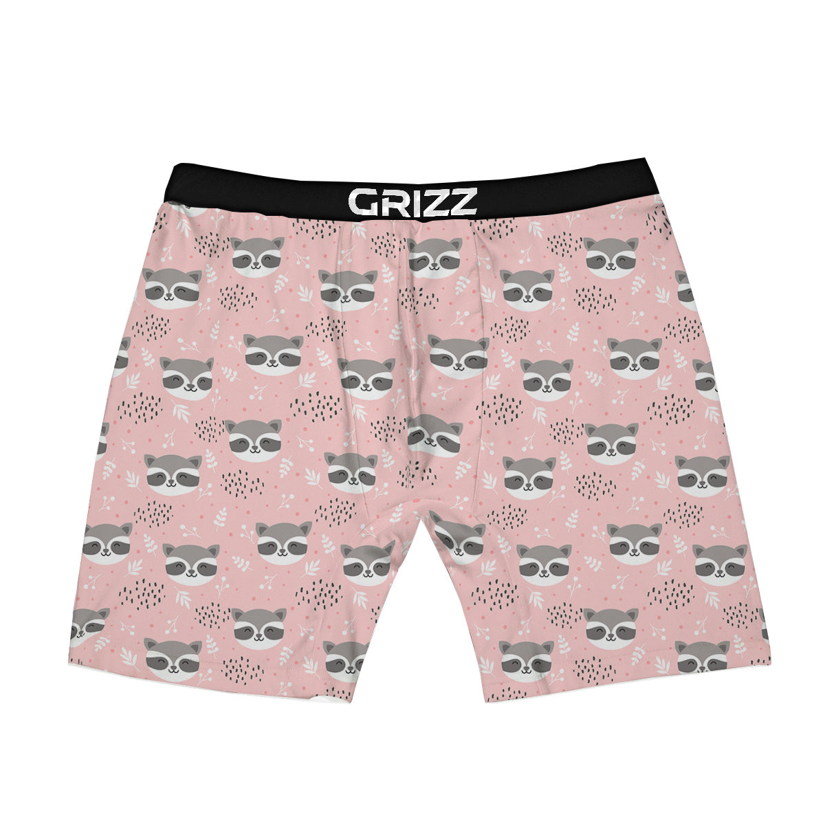 Raccoon Cute Print Pattern Boxer Briefs-grizzshop