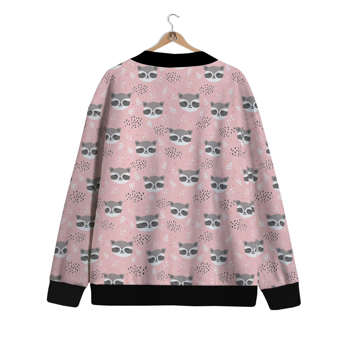 Raccoon Cute Print Pattern Cardigan-grizzshop