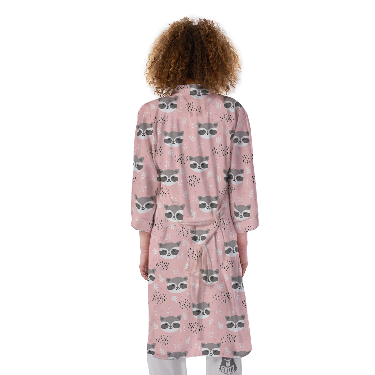 Raccoon Cute Print Pattern Kimono-grizzshop