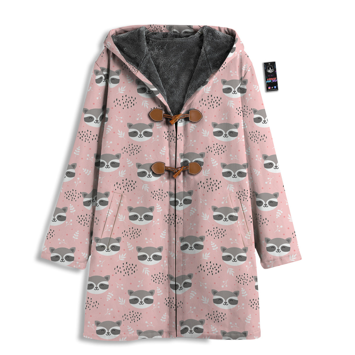 Raccoon Cute Print Pattern Men's Windbreaker Jacket-grizzshop