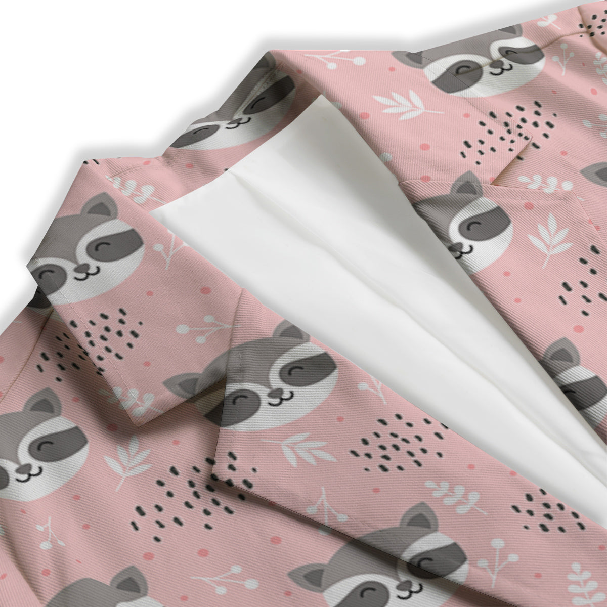 Raccoon Cute Print Pattern Women's Blazer-grizzshop