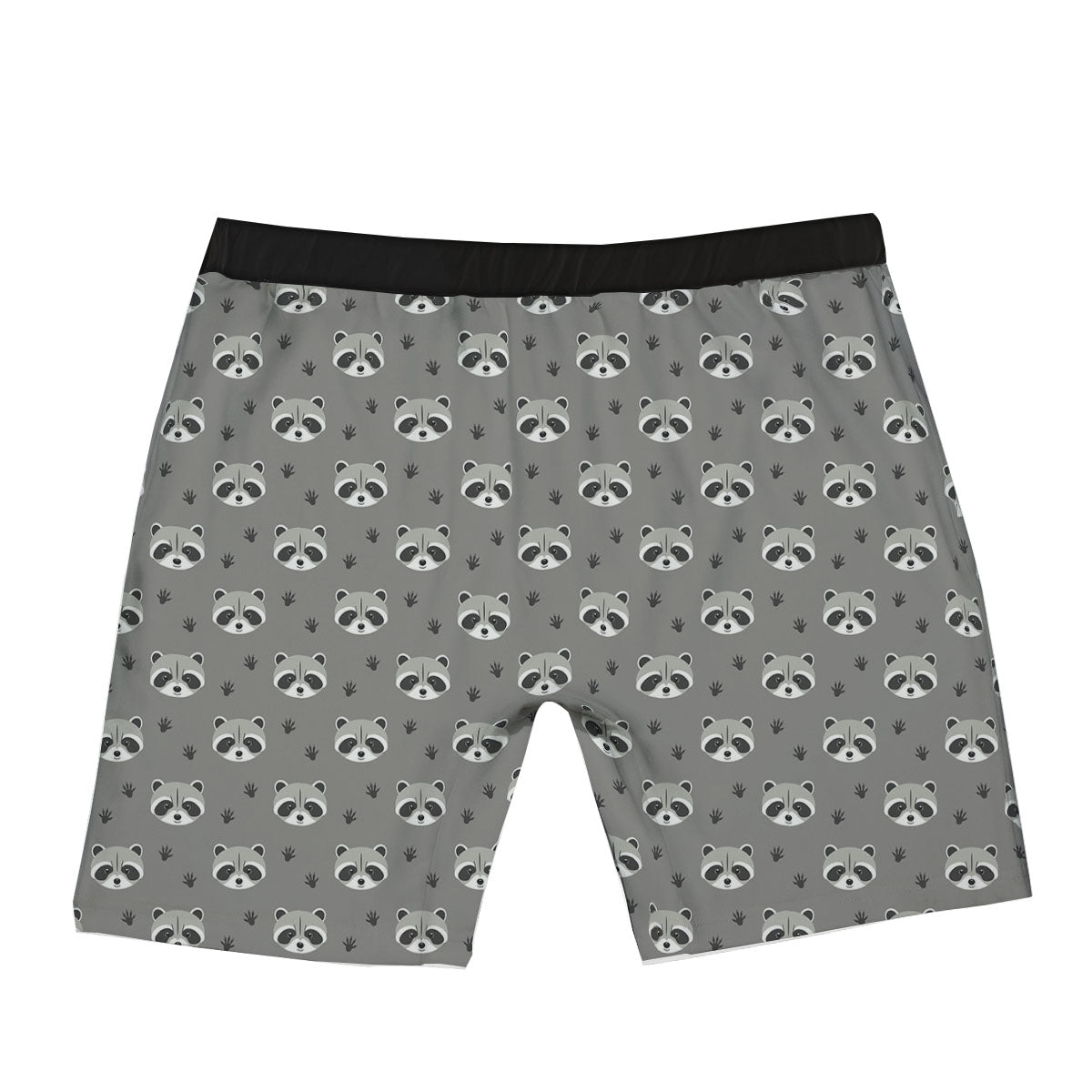 Raccoon Grey Print Pattern Boxer Briefs-grizzshop
