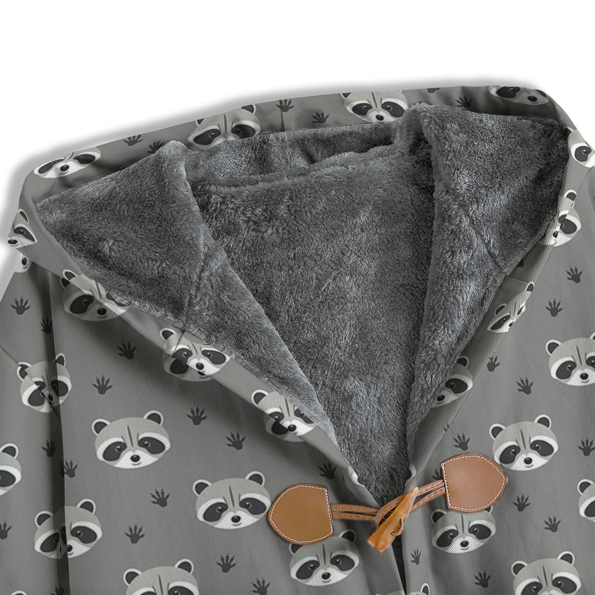 Raccoon Grey Print Pattern Men's Windbreaker Jacket-grizzshop