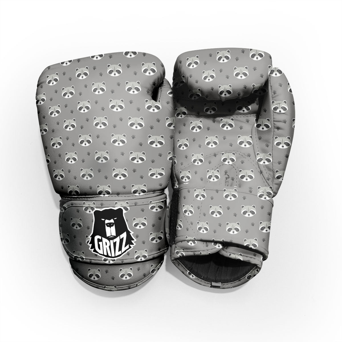 Raccoon Grey Print Pattern Pro Boxing Glove