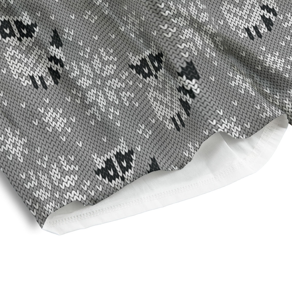 Raccoon Knitted Print Pattern Men's Athletic Shorts