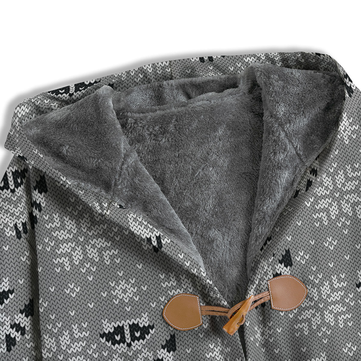 Raccoon Knitted Print Pattern Men's Windbreaker Jacket-grizzshop