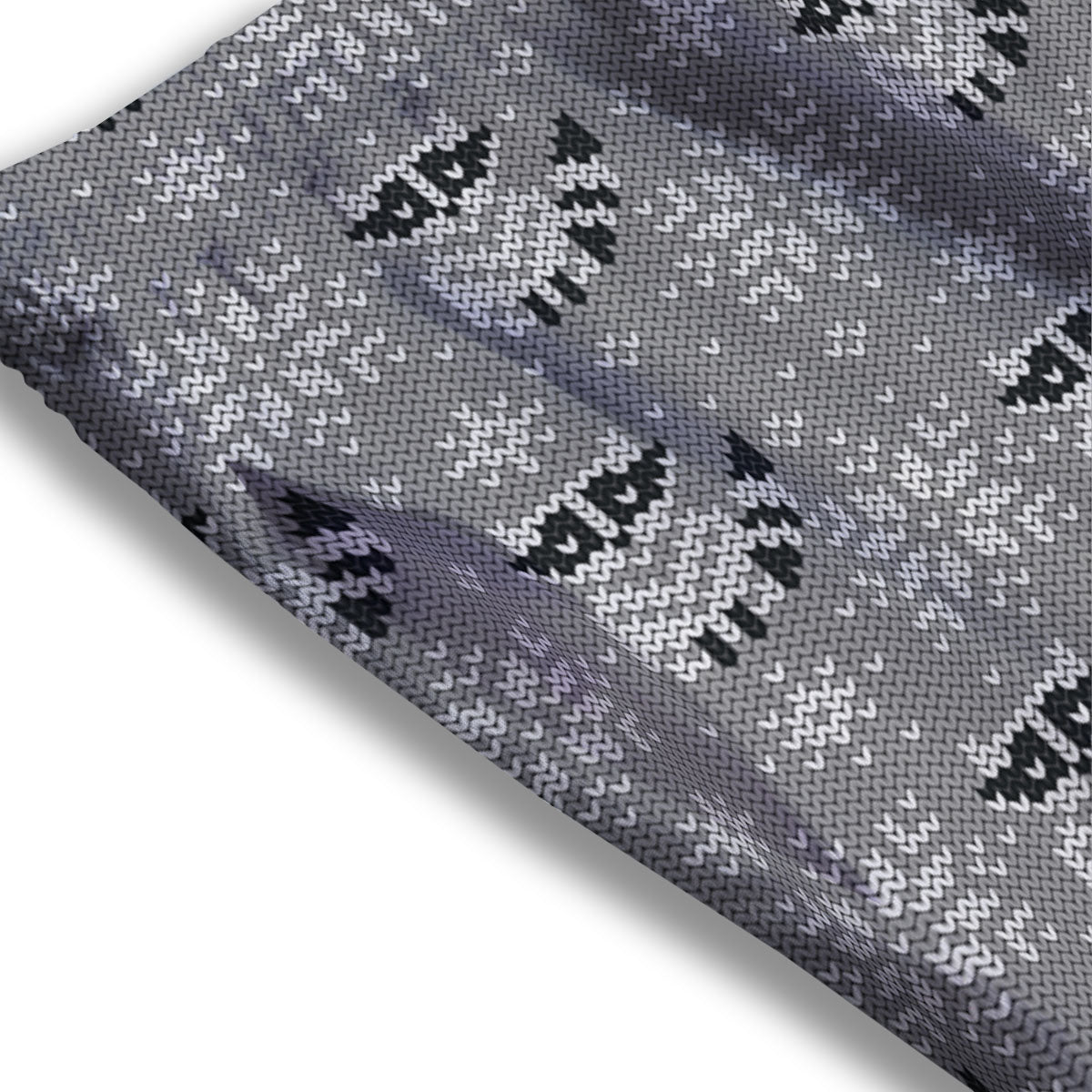 Raccoon Knitted Print Pattern Mesh Shorts