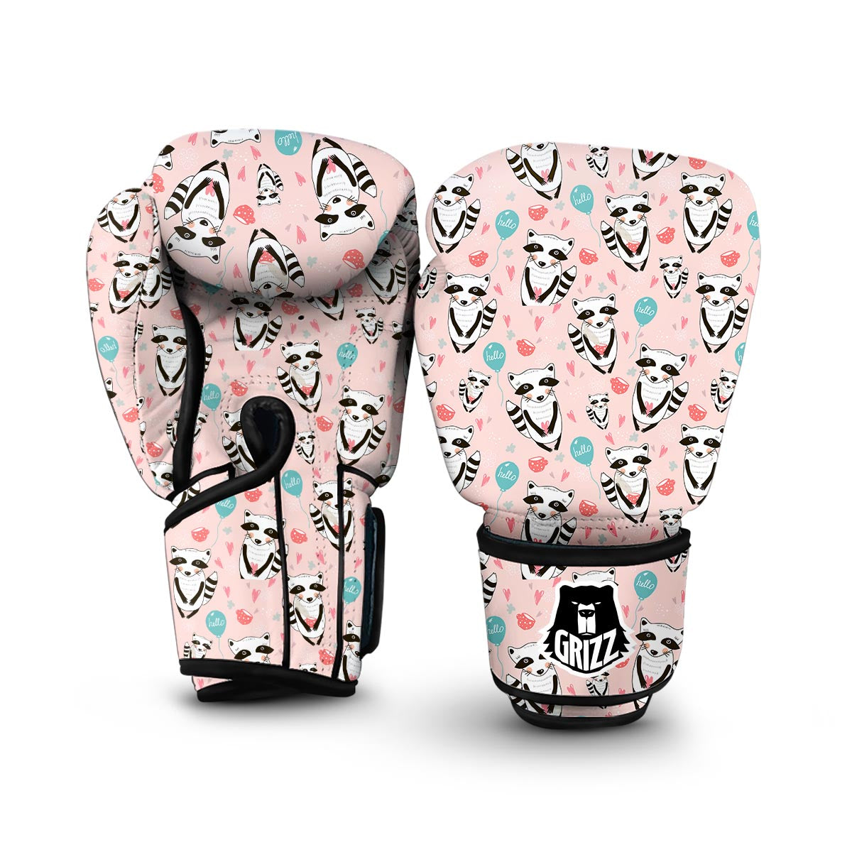 Raccoon Pattern Print Boxing Gloves-grizzshop