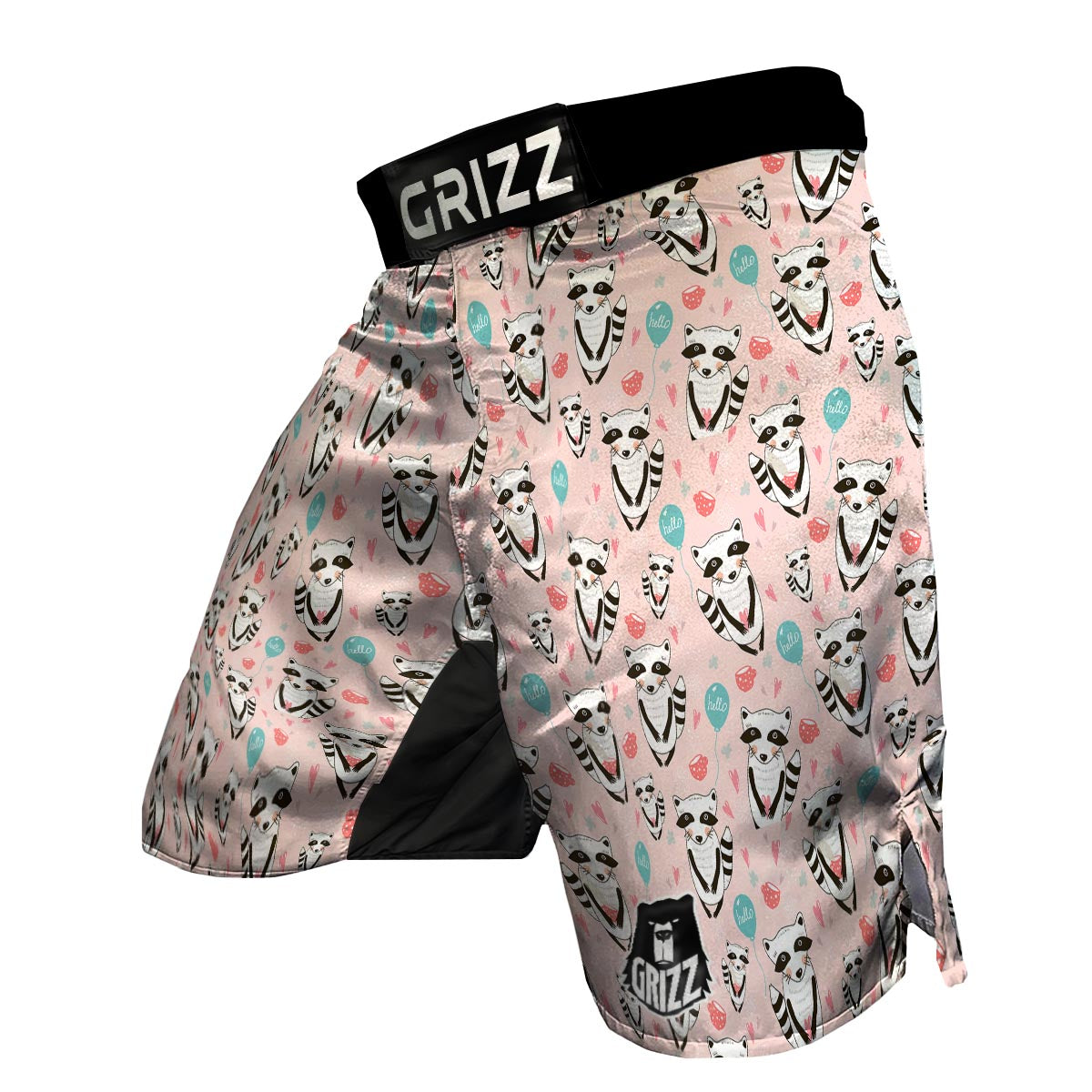 Raccoon Pattern Print MMA Shorts-grizzshop