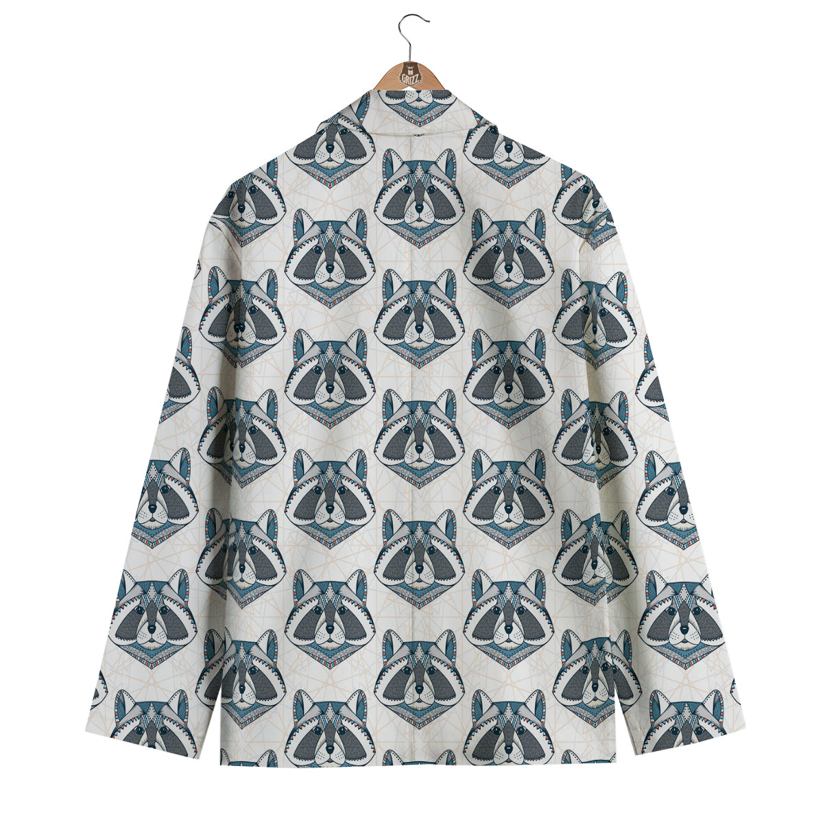 Raccoon Print Pattern Men's Blazer-grizzshop